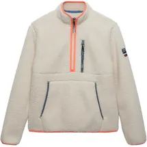 Superdry Outdoor Fleece Halbreißverschluss-sweatshirt Ecru M