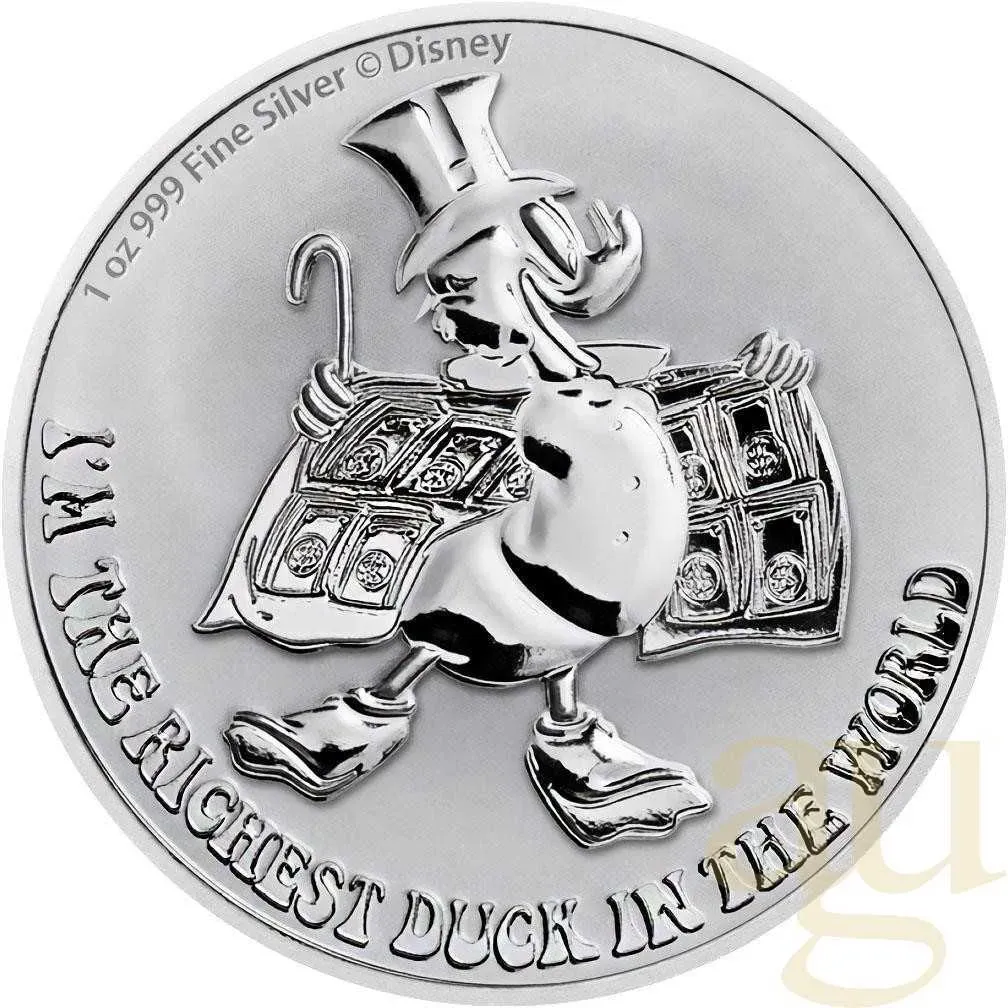 1 Unze Silbermünze Niue Dagobert Duck 2022