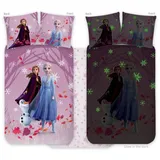 Disney Bettwäsche Disney Eiskönigin leuchtende Kinderbettwäsche 100x135cm, 100% Baumwolle