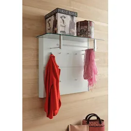 MODERANO Garderobenpaneel Milano 96 x 78 x 33 cm Weiß Hochglanz