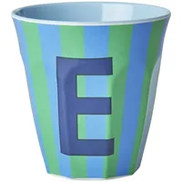 Rice Melamin Becher Buchstabe E, blau
