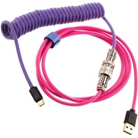 Ducky Premicord Spiralkabel USB-C auf USB-A, 1.8m, Joker violett/pink (DKCC-JKCNC1)
