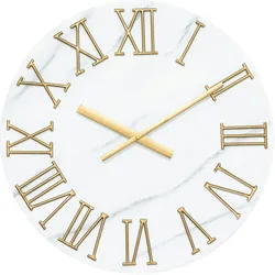 Atmosphera - Alisha Uhr Durchmesser 56 cm Metall Marmoreffekt