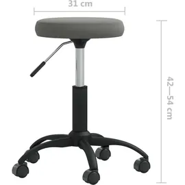 vidaXL Bürostuhl Drehbar Samt Dunkelgrau