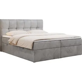 MKS Meble Boxspringbett 160x200 mit Doppelbettkasten - Matratze H3, Topper T25