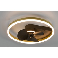 TRIO Leuchten LED Deckenleuchte Borgholm, mit Ventilator, Fernbedienung, integrierter