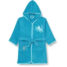 Playshoes Unisex Kinder Frottee-Bademantel Morgenmantel, Meerestiere, 98/104