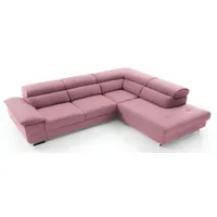 Xlmoebel Ecksofa Schlafsofa mit praktischer Bettfunktion und integriertem Bettkasten, Hergestellt in Europa rosa