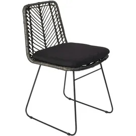 möbelliebling Esszimmerstuhl Rattanstuhl Farbe anthrazit inkl. Sitzkissen KAIRO