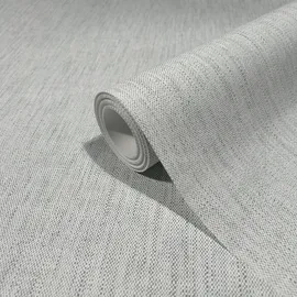 Marburg Vliestapete Textil Optik Einfarbig Modern Meliert 10,05 m x 0,53 m 0 g Grün/Weiß 47616