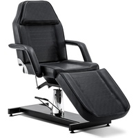 Barberpub Hydraulische Kosmetikliege Therapieliege Massageliege Tattooliege 0006BK (Schwarz)