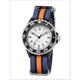 REGENT F-1206 35 mm Textilgehäuse Blau Orange Textilarmband Blau