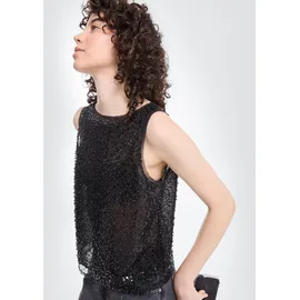 QS Paillettentop Schwarz XS