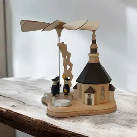 Zeidler Holzkunst Zeidler Holzkunst, Weihnachtsdeko, Kleine Pyramide mit Seiffener Kirche für 3 TL