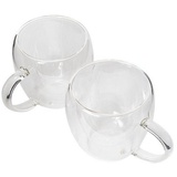 Neuetischkultur Doppelwandglas mit Griff 2er Set Kaffee- und Teeglas