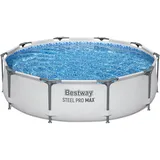 BESTWAY Steel Pro Max Frame Pool 305 x 76 cm lichtgrau