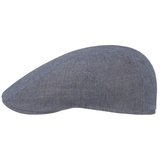 Stetson Herringbone Leinen Flatcap Schirmmütze Herren - Leinencap mit UV-Schutz 40 - Herrencap Made in EU - Mütze mit Baumwollfutter - Schiebermütze Frühjahr/Sommer - Flat Cap blau 59 cm - 59