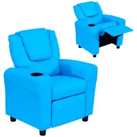 Homcom Kindersessel für 3-6 Jahre Alt Liegefunktion Blau 62 x 52 x 69 cm