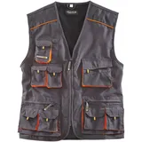 Terrax Workwear Weste Gr.54 dunkelgrau/schwarz/orange