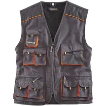 Terrax Workwear Weste Gr.54 dunkelgrau/schwarz/orange