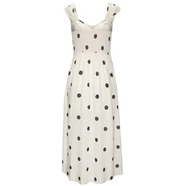 LASCANA Maxikleid Gepunktet Beige/Schwarz 40