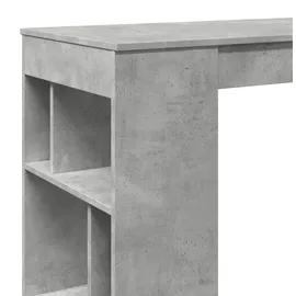 vidaXL Bartisch mit Regal 102 x 50 x 103,5 cm Grau
