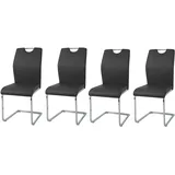 Hti-Living Esszimmerstuhl Nelly Kunstleder schwarz 4er Set