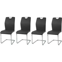 Hti-Living Esszimmerstuhl Nelly Kunstleder schwarz 4er Set