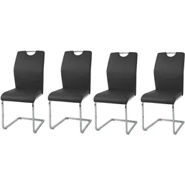 Hti-Living Esszimmerstuhl Nelly Kunstleder schwarz 4er Set
