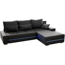 Sofa Davos mit LED - Dunkelgrau