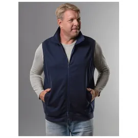 TRIGEMA Steppweste TRIGEMA "TRIGEMA Weste aus bequemem Sweat-Material", Herren, Gr. M, blau (navy), 70% Baumwolle, 30% Polyester, Westen Steppweste