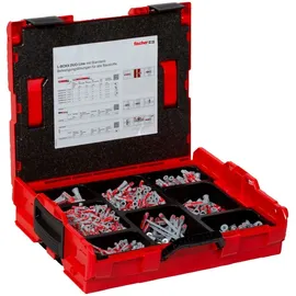 Fischer DuoLine Sortimentskasten L-Boxx 102 800-tlg. grau
