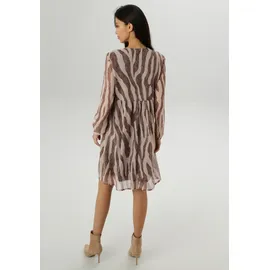 Aniston SELECTED Tunikakleid mit fantasievollem Animalprint allover Gr. 42 - N-Gr, braun-camel-beige-schwarz, , 56929860-42 N-Gr