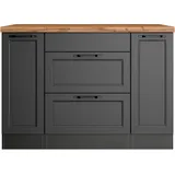 kochstation Kochfeldumbauschrank »KS-Lana«, Breite 120 cm grau
