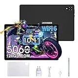 DOOGEE U10 Tablet 10.1 Zoll,9GB RAM + 128GB ROM/1TB TF Kinder Tablet PC,5060mAh,8MP+5MP,1280x800 HD+ IPS,2.0 GHz/Widevine L1/WiFi 6/BT5.0/Type C/3.5mm Kopfhörerbuchse Schwarz