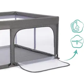 fillikid Laufgitter, Grau, Metall, Kunststoff, 120x68x180 cm, Babymöbel, Laufstall Baby