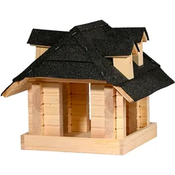 dobar Vogelhaus "Zwart" aus Massivholz, ca.: 40x34,5x23,5 cm