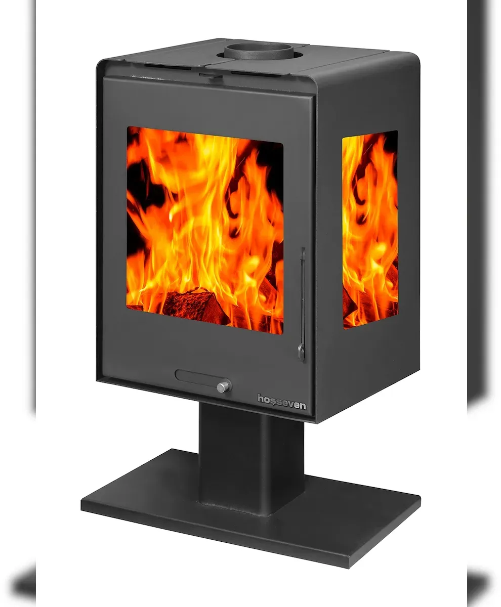 moeby24 Design-Kaminofen Klassik Kamin Ofen Kaminofen EcoDesign 6,5kW EEK A+ 130mm