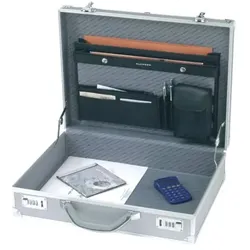 Jüscha Aktenkoffer Aluminium Octan, silber