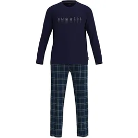 Bugatti Pyjama kariert Blau 56