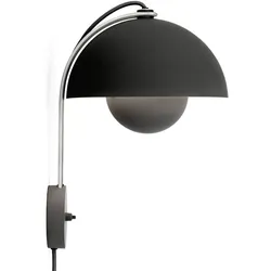&Tradition - Flowerpot Wandleuchte VP8, matt schwarz