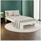 Homestyle4u Holzbett 90 x 200 cm Weiß