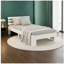 Homestyle4u Holzbett 90 x 200 cm Weiß