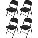 Hti-Living Klappstuhl 4er Set  schwarz 59 x 59 x 108 cm