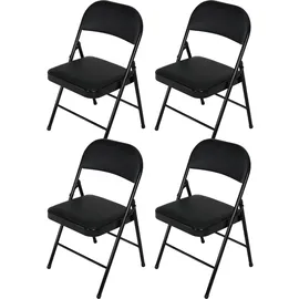 Hti-Living Klappstuhl 4er Set  schwarz 59 x 59 x 108 cm