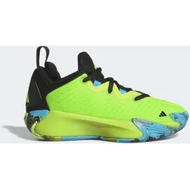 adidas Basketballschuh ADIDAS PERFORMANCE "ADIDAS INITIATION KIDS", Mädchen, Gr. 37, lucid lemon, core schwarz, lucid aquamarine, Textil, Schuhe, für Kinder & Jugendliche