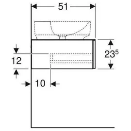 Geberit VariForm Unterschrank für Aufsatzwaschtisch, zwei