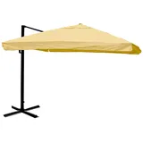 MCW Ampelschirm A96 3x3m Alu Flap Creme ohne Ständer