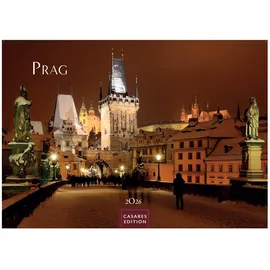 Casares Edition Prag Kalender 2027 – Wandkalender Fotokalender 35x50cm Grosses Format - Hochwertige Fotos von Prags bekanntesten Bauwerken, historischen Plätzen und malerischen Ecken