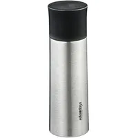 Relaxdays Trinkflasche Edelstahl, 400 ml, auslaufsicher, Kalt-& Heißgetränke, Vakuum